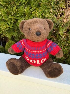 VINTAGE Ralph Lauren Millennium 2000 Polo Bear - Jointed & Poseable 15"